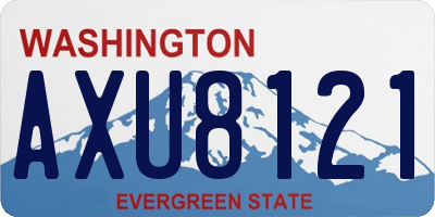 WA license plate AXU8121
