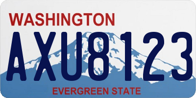 WA license plate AXU8123
