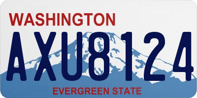 WA license plate AXU8124