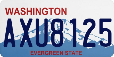 WA license plate AXU8125