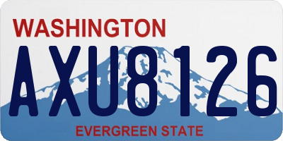 WA license plate AXU8126