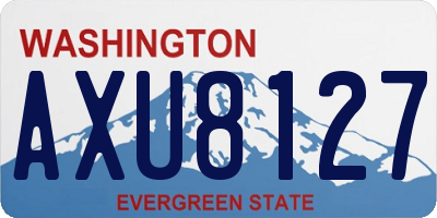 WA license plate AXU8127