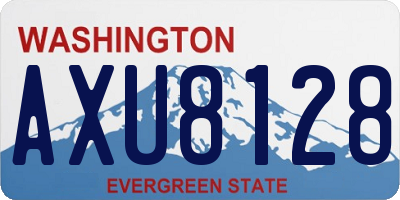 WA license plate AXU8128