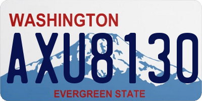 WA license plate AXU8130