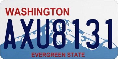 WA license plate AXU8131