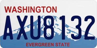 WA license plate AXU8132