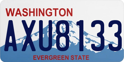 WA license plate AXU8133