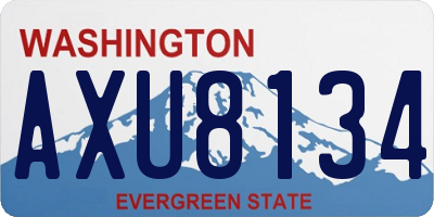 WA license plate AXU8134