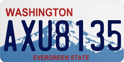 WA license plate AXU8135