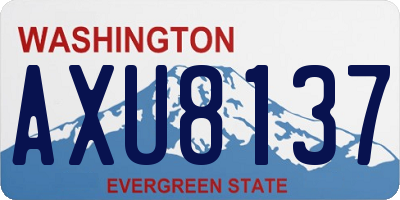 WA license plate AXU8137