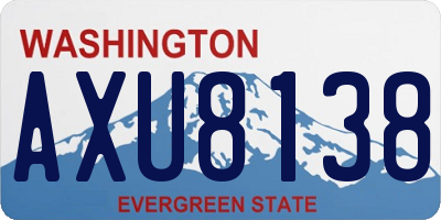 WA license plate AXU8138