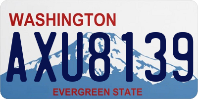 WA license plate AXU8139