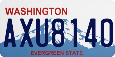 WA license plate AXU8140
