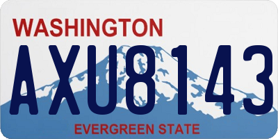 WA license plate AXU8143