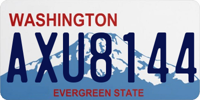 WA license plate AXU8144