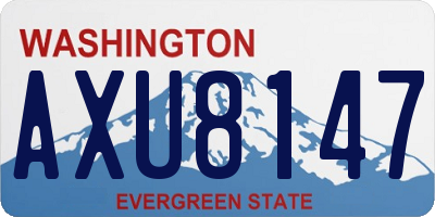 WA license plate AXU8147