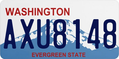 WA license plate AXU8148