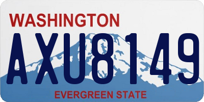 WA license plate AXU8149
