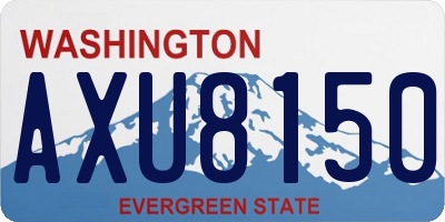 WA license plate AXU8150