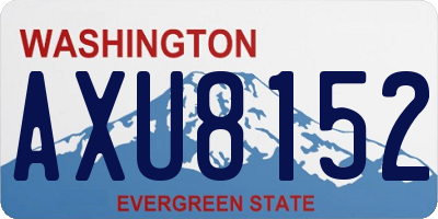 WA license plate AXU8152