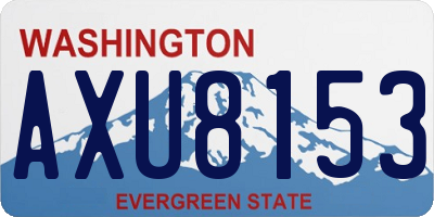 WA license plate AXU8153