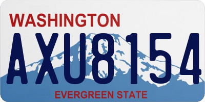 WA license plate AXU8154