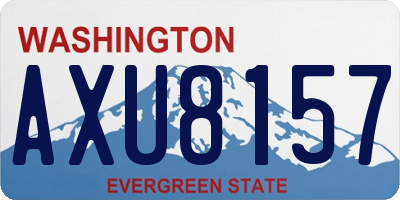 WA license plate AXU8157