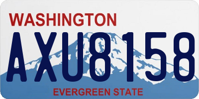 WA license plate AXU8158