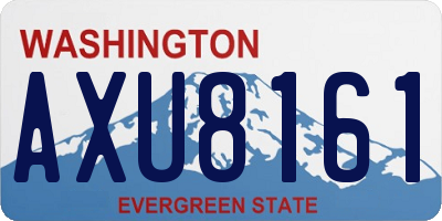 WA license plate AXU8161