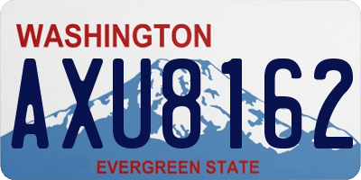 WA license plate AXU8162