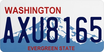 WA license plate AXU8165