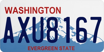 WA license plate AXU8167