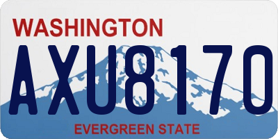 WA license plate AXU8170