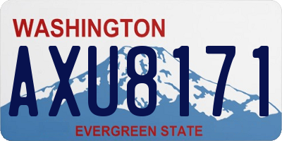 WA license plate AXU8171