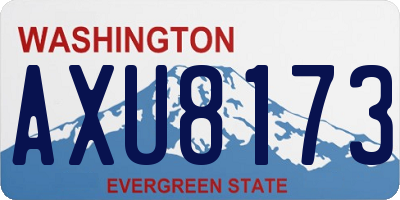 WA license plate AXU8173