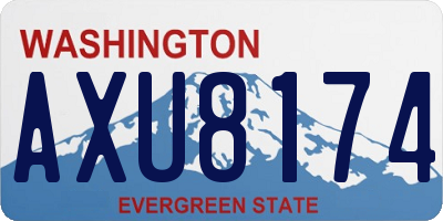 WA license plate AXU8174