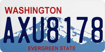 WA license plate AXU8178