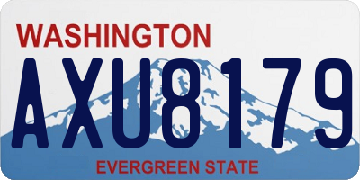 WA license plate AXU8179