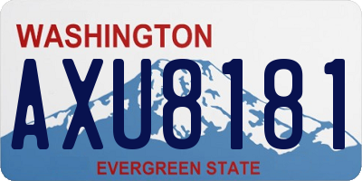 WA license plate AXU8181