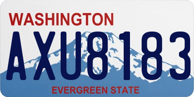 WA license plate AXU8183