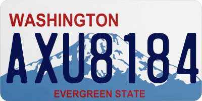 WA license plate AXU8184