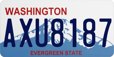 WA license plate AXU8187
