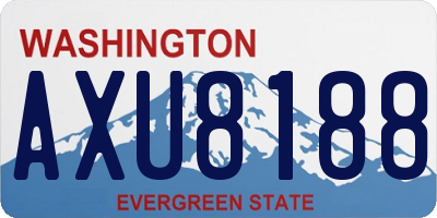 WA license plate AXU8188