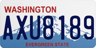 WA license plate AXU8189