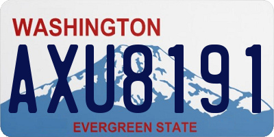 WA license plate AXU8191