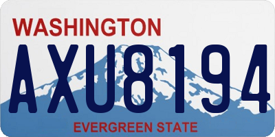 WA license plate AXU8194