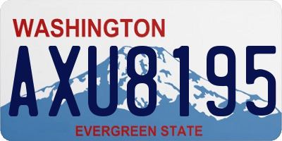 WA license plate AXU8195