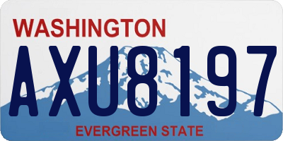 WA license plate AXU8197