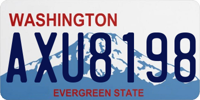 WA license plate AXU8198