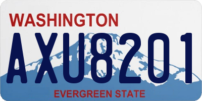 WA license plate AXU8201